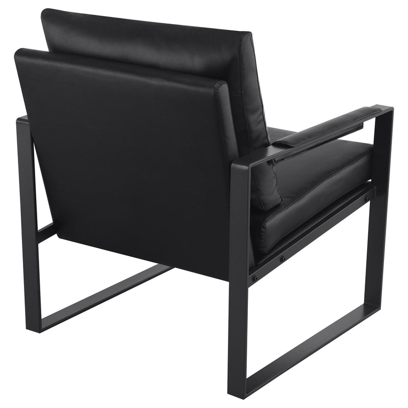 Coaster Furniture Rosalind 903021 Upholstered Track Arms Accent Chair - Black/Gummetal IMAGE 7
