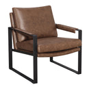 Coaster Furniture Rosalind 904112 Upholstered Accent Chair with Removable Cushion - Umber Brown/Gunmetal IMAGE 1