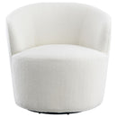 Coaster Furniture Joyce 905633 Upholstered Swivel Barrel Chair - White IMAGE 3