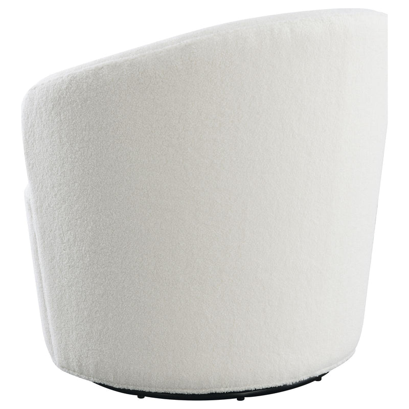 Coaster Furniture Joyce 905633 Upholstered Swivel Barrel Chair - White IMAGE 6