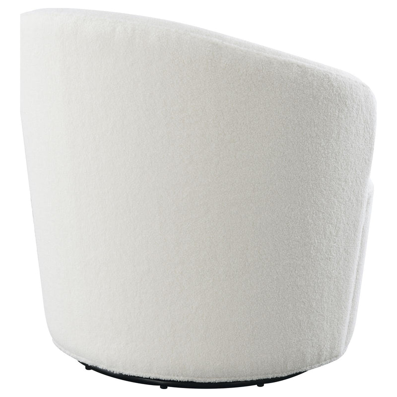 Coaster Furniture Joyce 905633 Upholstered Swivel Barrel Chair - White IMAGE 7
