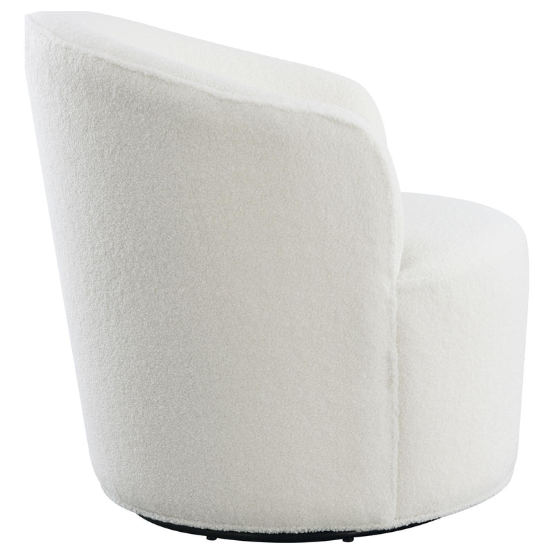 Coaster Furniture Joyce 905633 Upholstered Swivel Barrel Chair - White IMAGE 8
