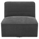Coaster Furniture Cobie 905713 Upholstered Swivel Armless Chair - Dark Charcoal IMAGE 3