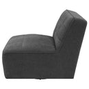 Coaster Furniture Cobie 905713 Upholstered Swivel Armless Chair - Dark Charcoal IMAGE 5