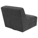 Coaster Furniture Cobie 905713 Upholstered Swivel Armless Chair - Dark Charcoal IMAGE 7