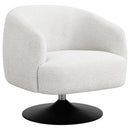 Coaster Furniture Dave 905739 Upholstered Swivel Accent Chair - Beige/Matte Black IMAGE 1