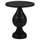 Coaster Furniture Daniella 915108 Round Pedestal Accent Table - Black Stain IMAGE 1