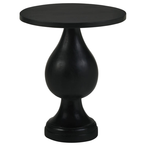 Coaster Furniture Daniella 915108 Round Pedestal Accent Table - Black Stain IMAGE 1