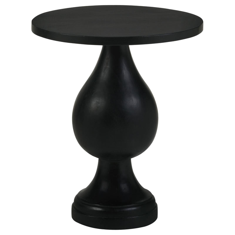Coaster Furniture Daniella 915108 Round Pedestal Accent Table - Black Stain IMAGE 1