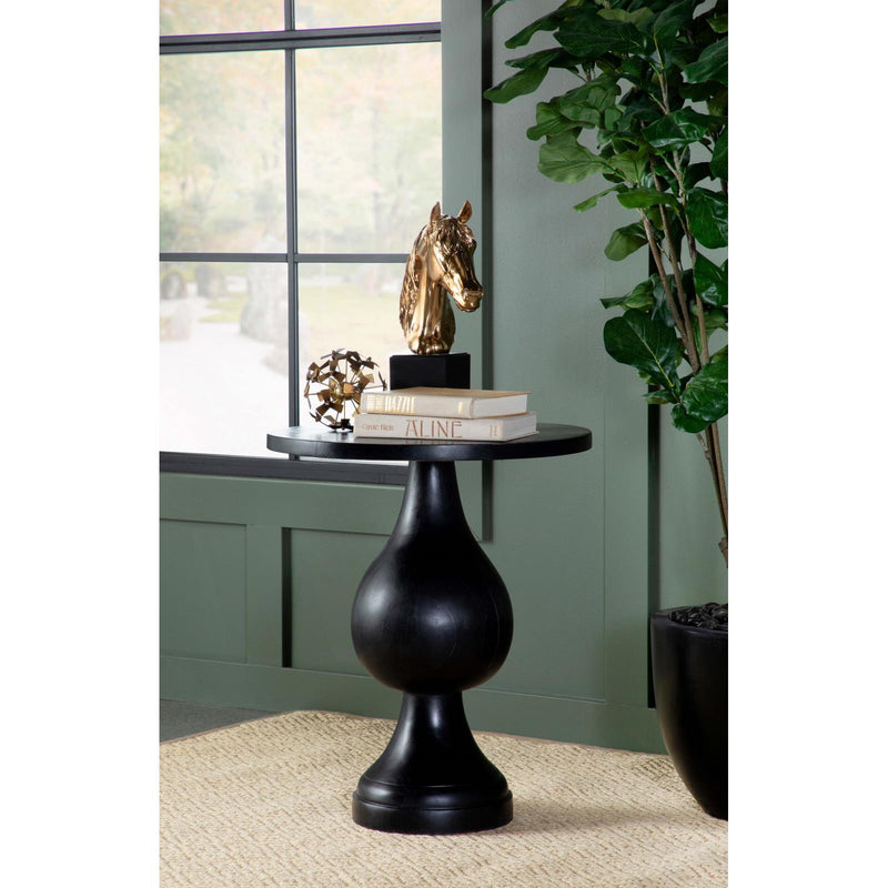 Coaster Furniture Daniella 915108 Round Pedestal Accent Table - Black Stain IMAGE 2