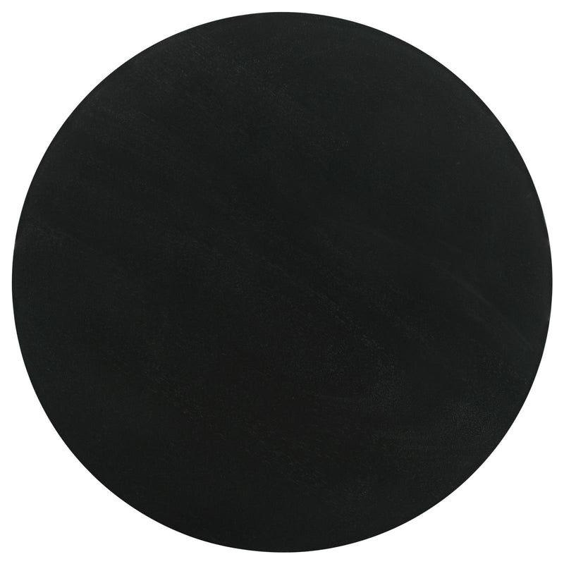 Coaster Furniture Daniella 915108 Round Pedestal Accent Table - Black Stain IMAGE 3