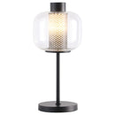 Coaster Furniture Ingrid 920211 Glass Shade Bedside Table Lamp Black IMAGE 3