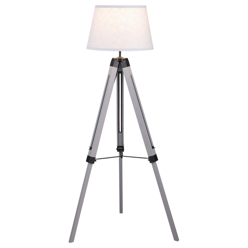 Coaster Furniture Dayton 920212 Adjustable Empire Shade Tripod Floor Lamp - Grey IMAGE 3