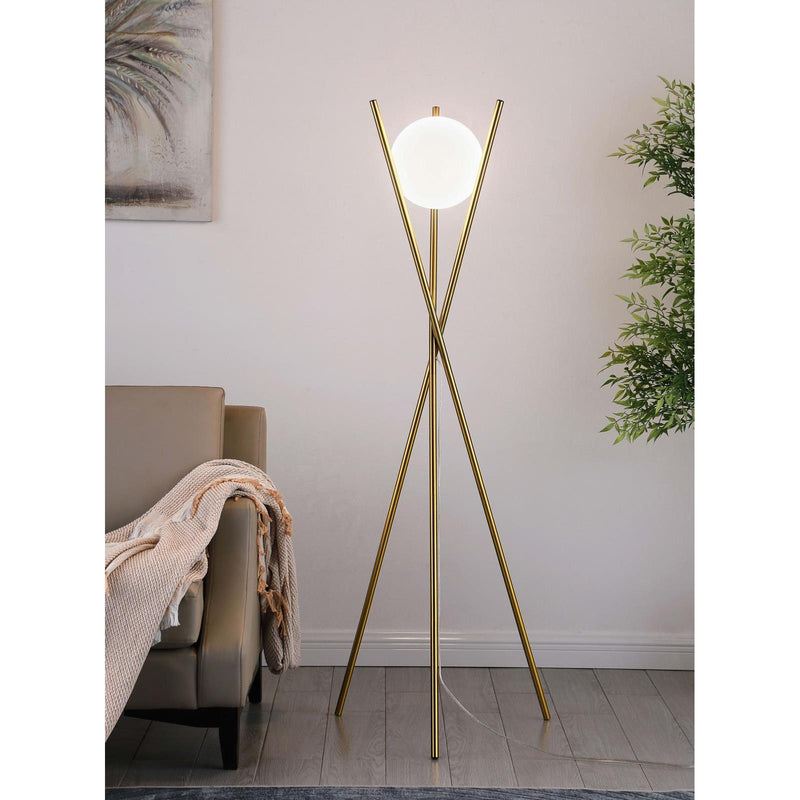 Coaster Furniture Yamileth 920218 Tripod Floor Lamp - Gold IMAGE 2