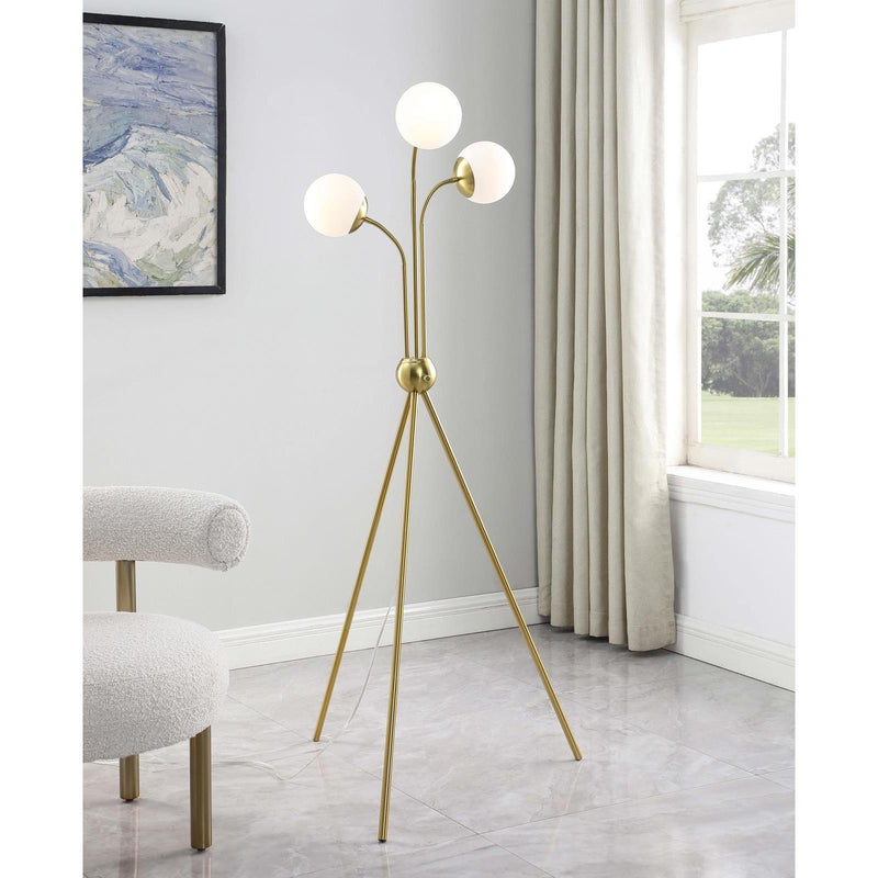 Coaster Furniture Miley 920293 Trio Tree Floor Lamp - Gold IMAGE 2