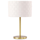 Coaster Furniture Ramiro 920304 Drum Shade Buffet Table Lamp - Gold IMAGE 1