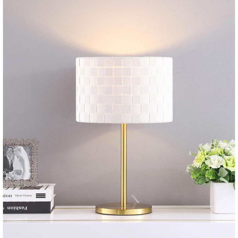 Coaster Furniture Ramiro 920304 Drum Shade Buffet Table Lamp - Gold IMAGE 2