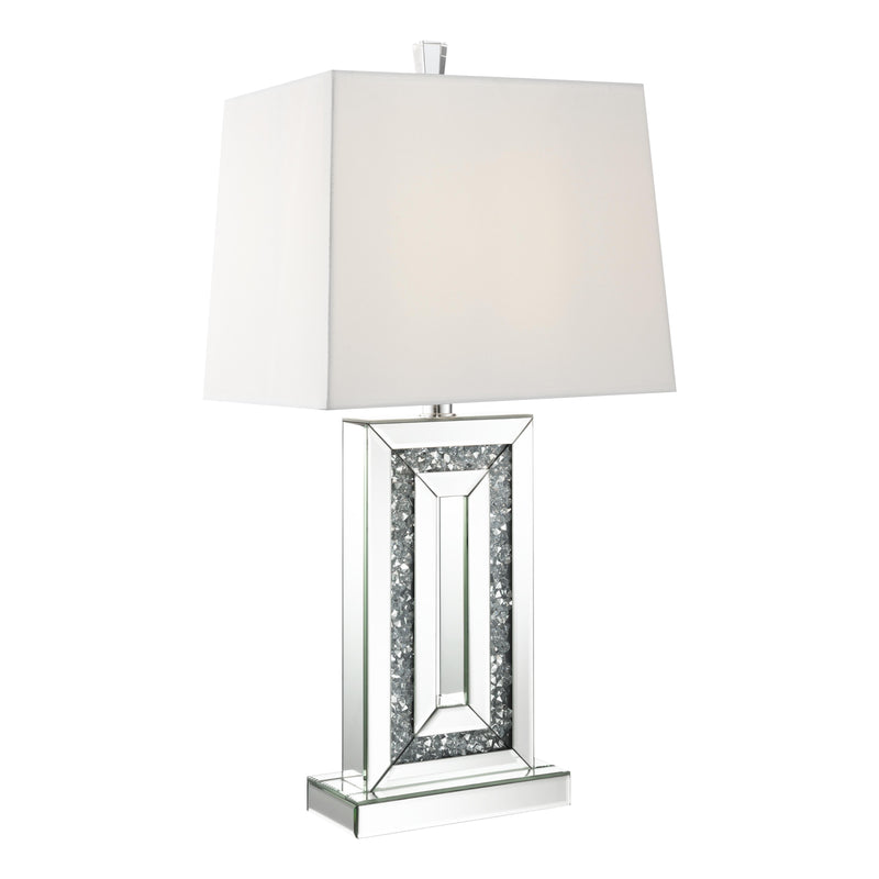 Coaster Furniture Ayelet 923288 Table Lamp With Square Shade - White/Mirror IMAGE 1