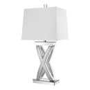 Coaster Furniture Dominick 923289 Table Lamp With Rectange Shade - White/Mirror IMAGE 3