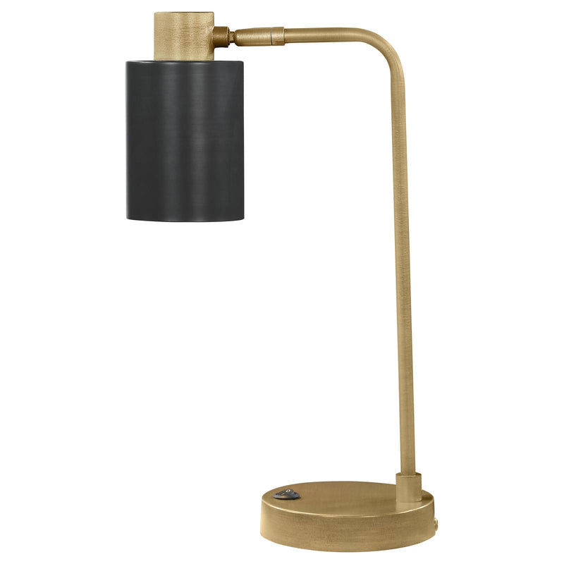 Coaster Furniture Cherise 923303 Adjustable Shade Table Lamp - Antique Brass/Matte Black IMAGE 7