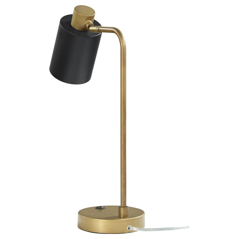 Coaster Furniture Cherise 923303 Adjustable Shade Table Lamp - Antique Brass/Matte Black IMAGE 8