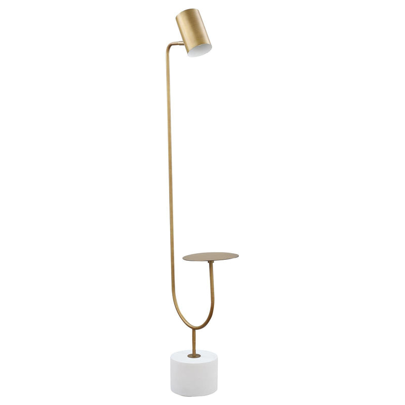Coaster Furniture Jodie 923309 Round Base Floor Lamp - Antique Brass/Grey IMAGE 1