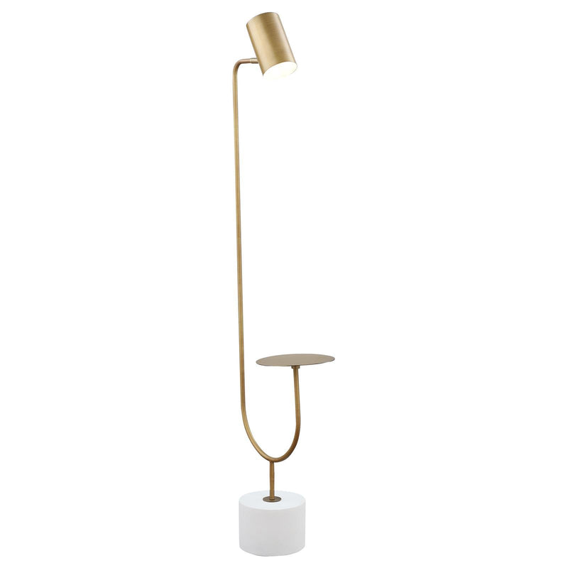 Coaster Furniture Jodie 923309 Round Base Floor Lamp - Antique Brass/Grey IMAGE 4