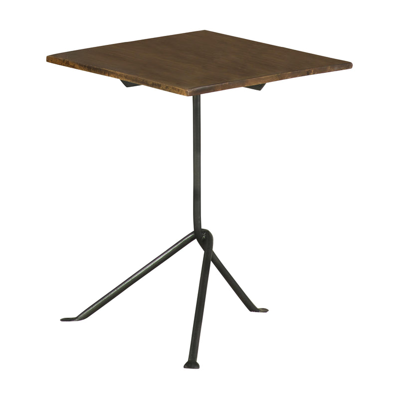 Coaster Furniture Heitor 931206 Square Accent Table with Tripod Legs - Dark Brown/Gunmetal IMAGE 1