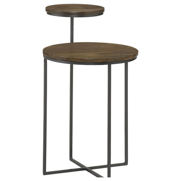 Coaster Furniture Yael 935980 Round Accent Table - Natural/Gunmetal IMAGE 1