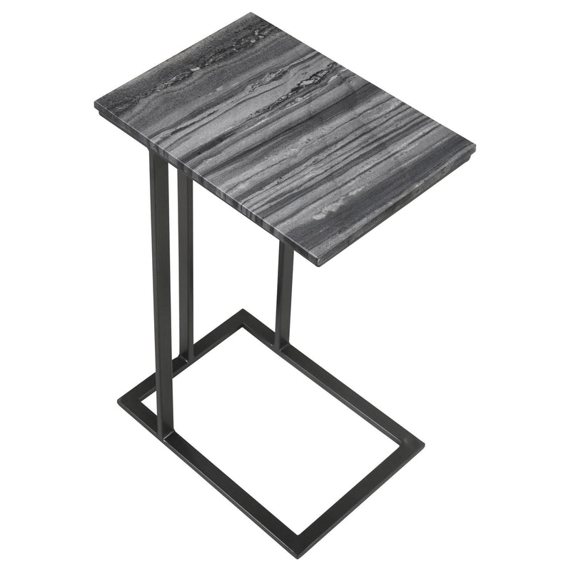 Coaster Furniture Vicente 936034 Accent Table With Marble Top - Grey/Sandy Black IMAGE 3
