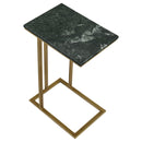Coaster Furniture Vicente 936035 Accent Table With Marble Top - Antique Gold/Green IMAGE 3