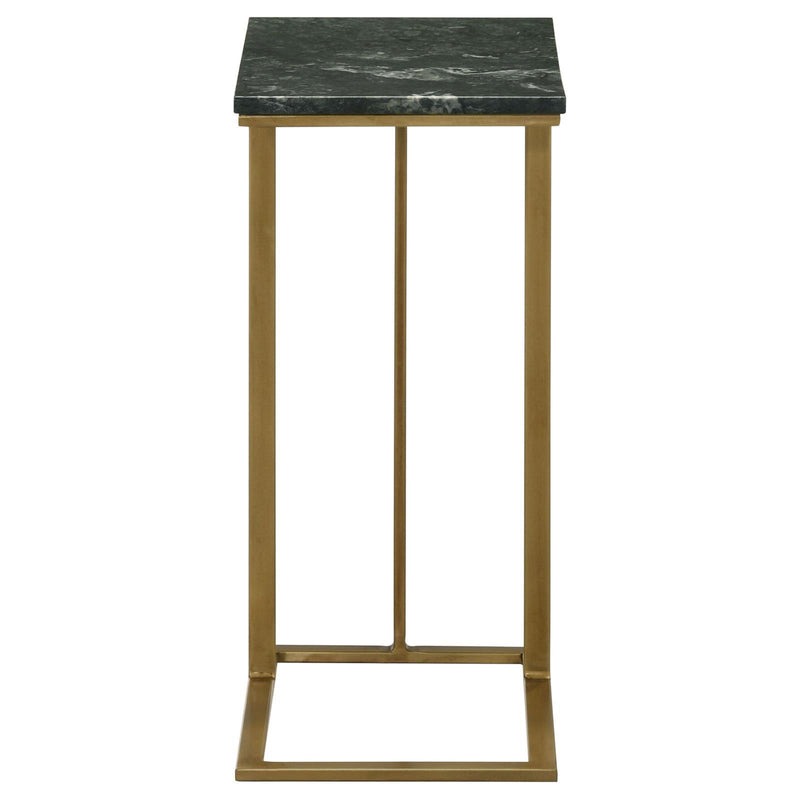 Coaster Furniture Vicente 936035 Accent Table With Marble Top - Antique Gold/Green IMAGE 4