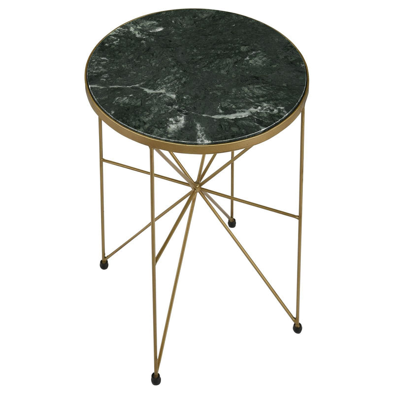 Coaster Furniture Eliska 936061 Round Accent Table with Marble Top - Green/Antique Gold IMAGE 3