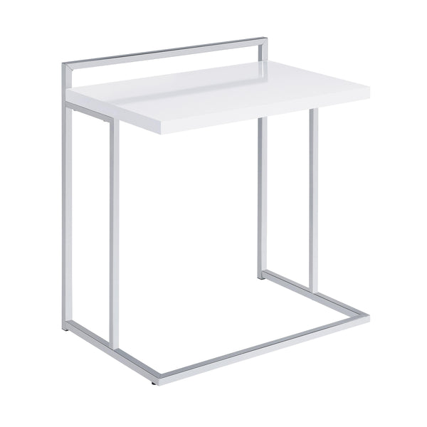 Coaster Furniture Dani 936118 Rectangular Snack Table with Metal Base - White High Gloss IMAGE 1