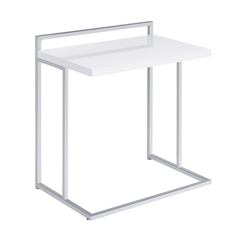 Coaster Furniture Dani 936118 Rectangular Snack Table with Metal Base - White High Gloss IMAGE 1
