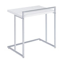 Coaster Furniture Dani 936118 Rectangular Snack Table with Metal Base - White High Gloss IMAGE 2