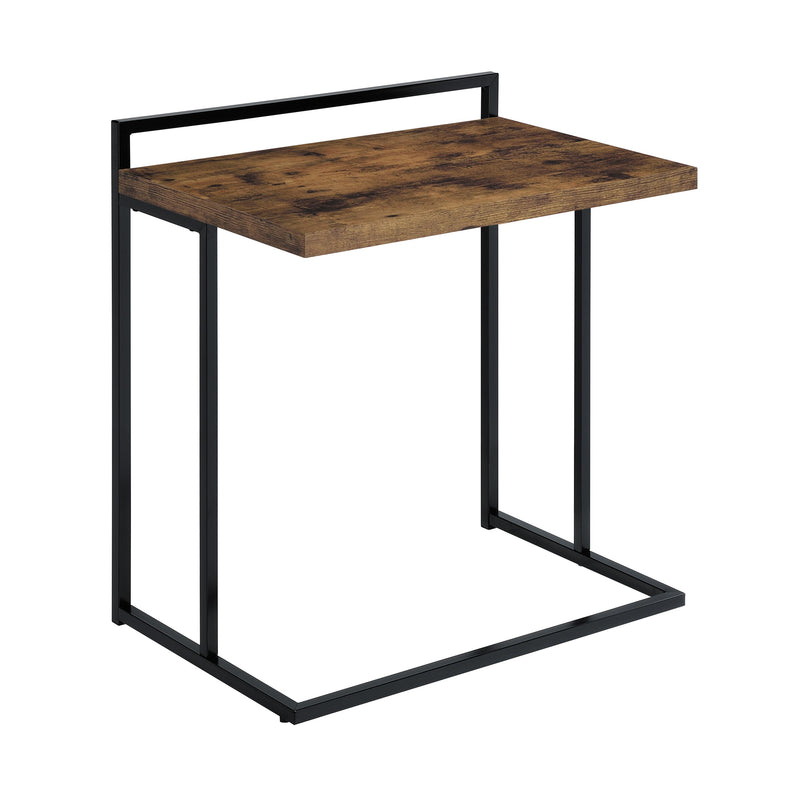 Coaster Furniture Dani 936122 Rectangular Snack Table with Metal Base - Antique Nutmeg/Black IMAGE 1