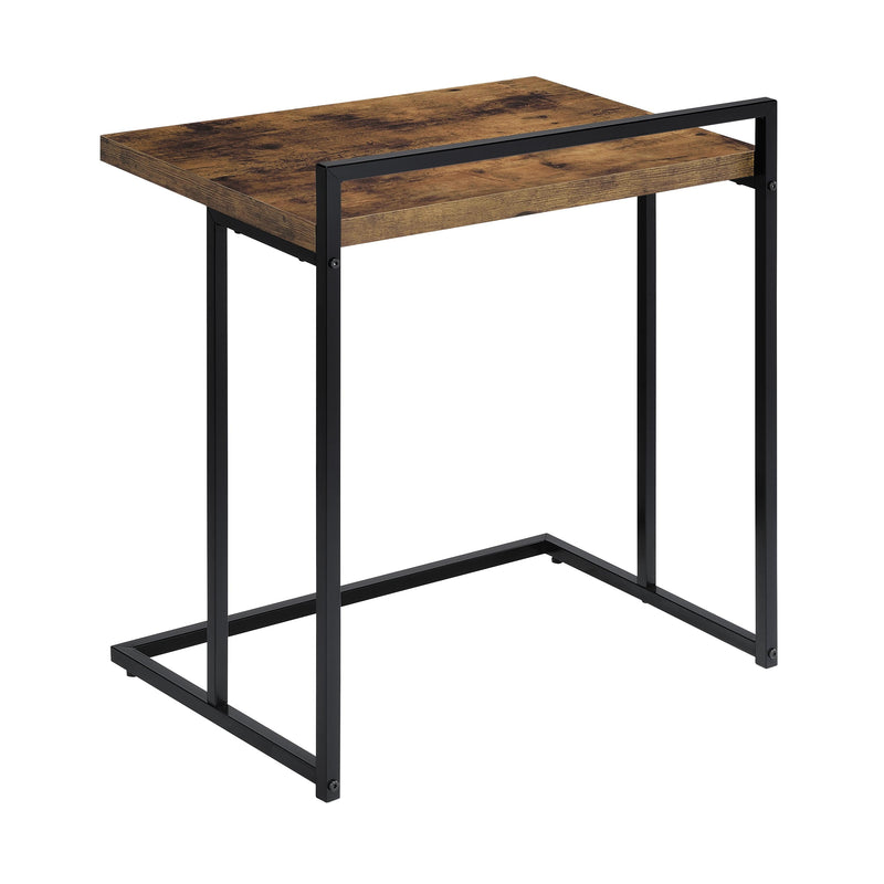 Coaster Furniture Dani 936122 Rectangular Snack Table with Metal Base - Antique Nutmeg/Black IMAGE 3