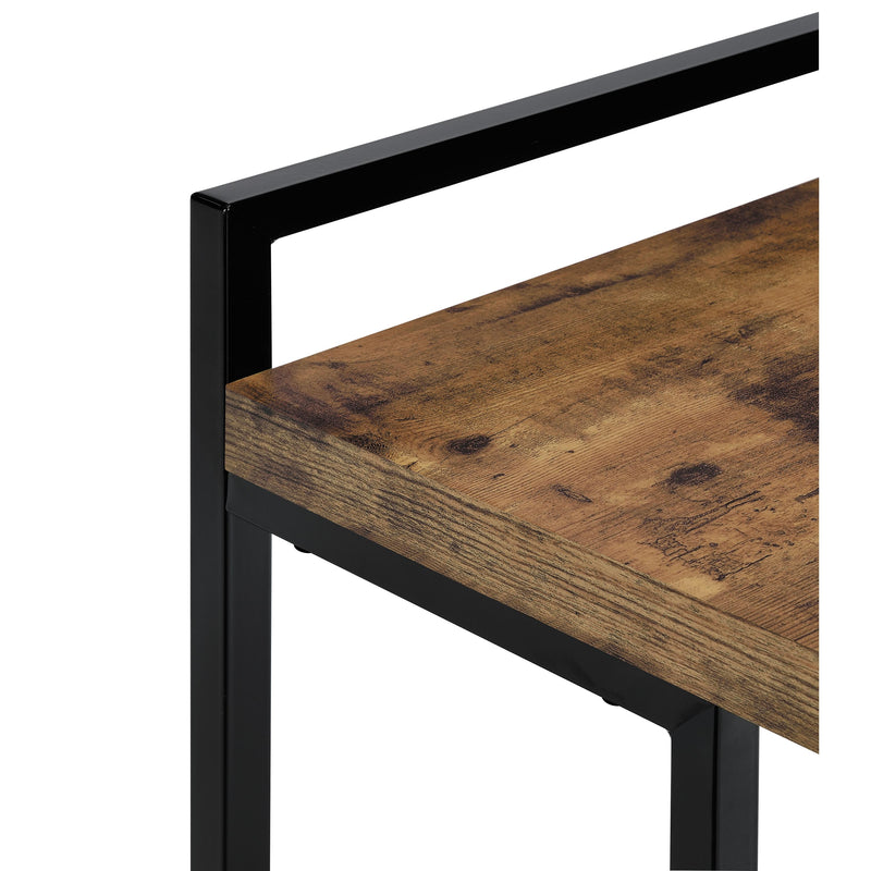 Coaster Furniture Dani 936122 Rectangular Snack Table with Metal Base - Antique Nutmeg/Black IMAGE 4