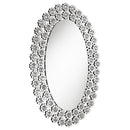 Coaster Furniture Colleen 961615 Oval Wall Mirror With Faux Crystal Blossoms IMAGE 1