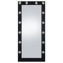 Coaster Furniture Zayan 969557 Full Length Floor Mirror with Lighting - Black High Gloss IMAGE 4