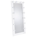 Coaster Furniture Zayan 969558 Full Length Floor Mirror with Lighting - White High Gloss IMAGE 3