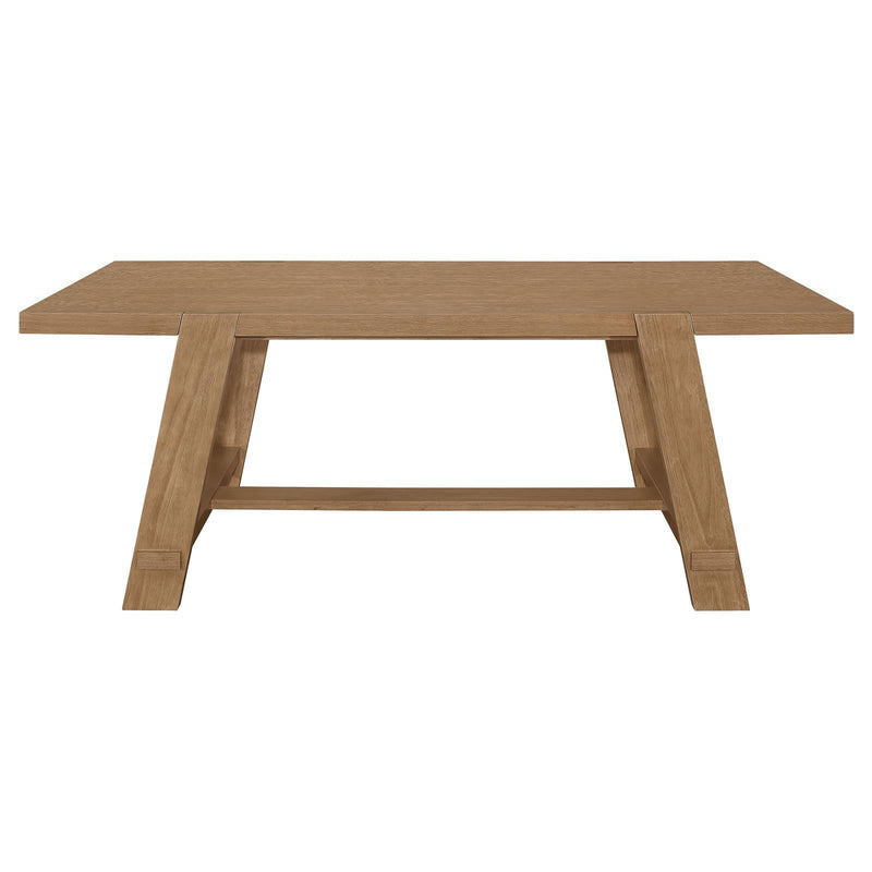 Coaster Furniture Sharon 104171 Rectangular Trestle Base Dining Table - Blue/Brown IMAGE 3