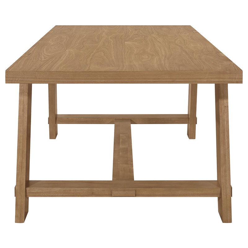 Coaster Furniture Sharon 104171 Rectangular Trestle Base Dining Table - Blue/Brown IMAGE 4