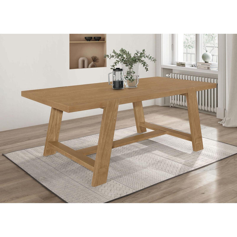 Coaster Furniture Sharon 104171 Rectangular Trestle Base Dining Table - Blue/Brown IMAGE 7