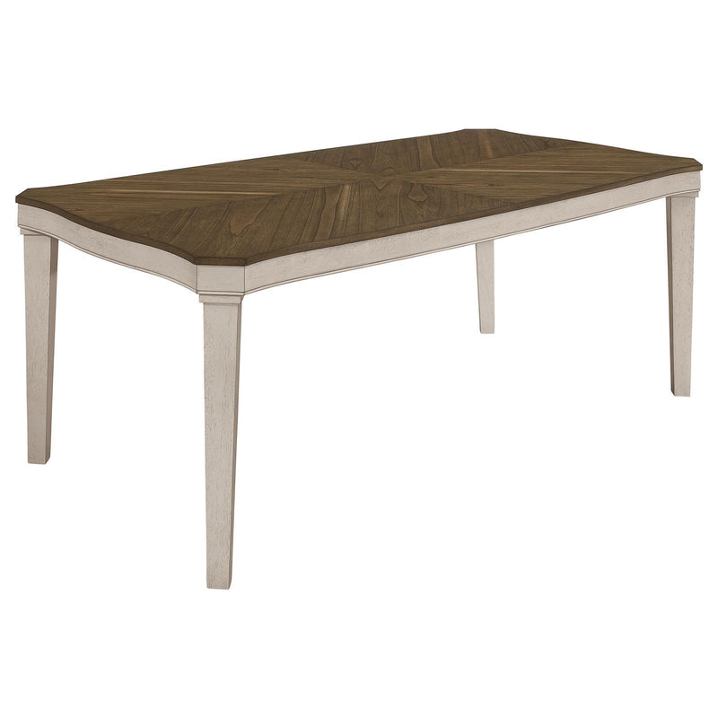 Coaster Furniture Ronnie 108051 Starburst Dining Table - Nutmeg/Rustic Cream IMAGE 1