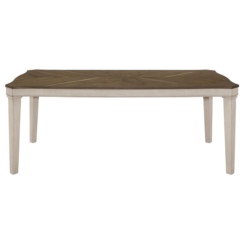 Coaster Furniture Ronnie 108051 Starburst Dining Table - Nutmeg/Rustic Cream IMAGE 3