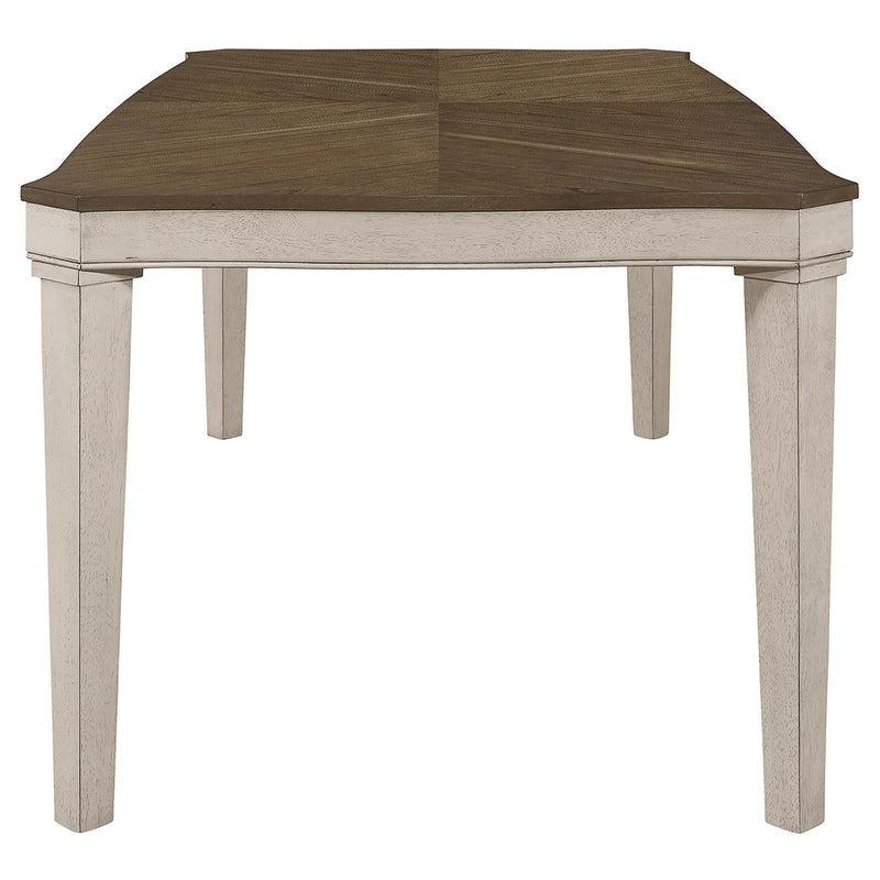 Coaster Furniture Ronnie 108051 Starburst Dining Table - Nutmeg/Rustic Cream IMAGE 4