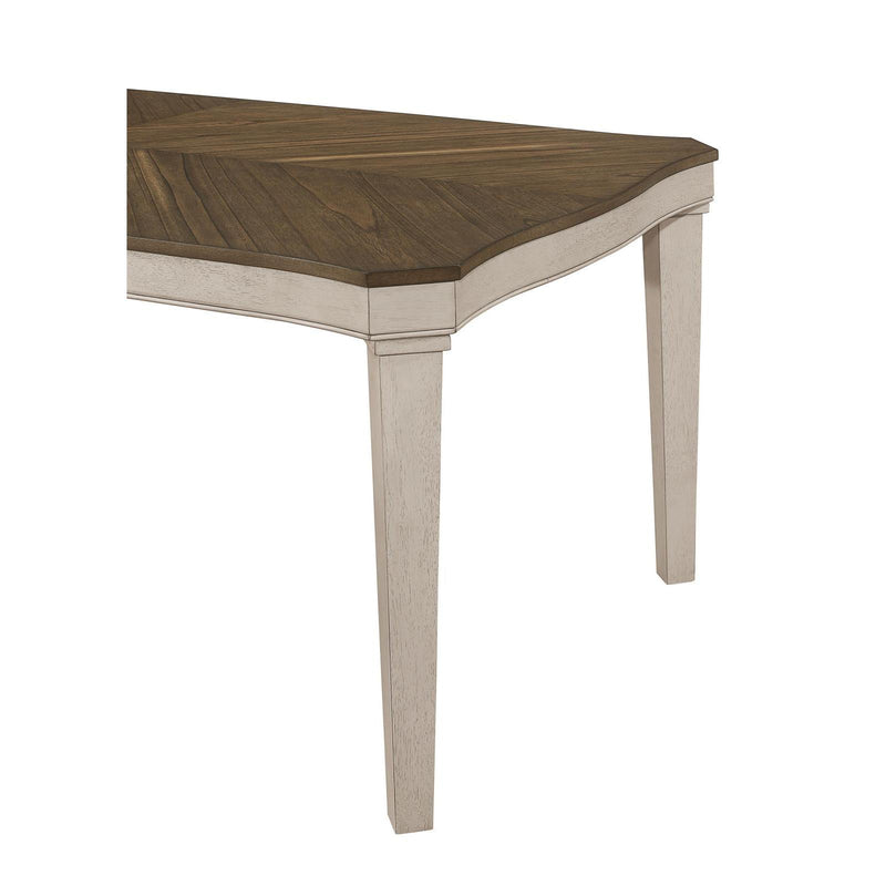 Coaster Furniture Ronnie 108051 Starburst Dining Table - Nutmeg/Rustic Cream IMAGE 6