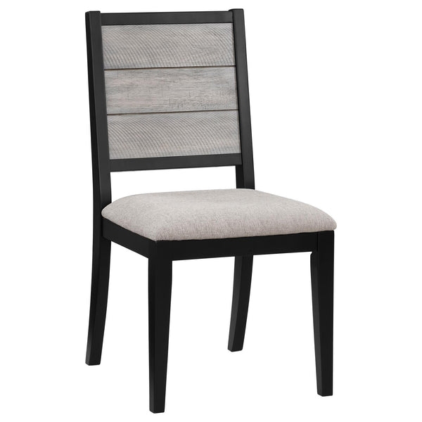 Coaster Furniture Elodie 121222 Upholstered Padded Seat Dining Side Chair - Dove Grey/Black IMAGE 1